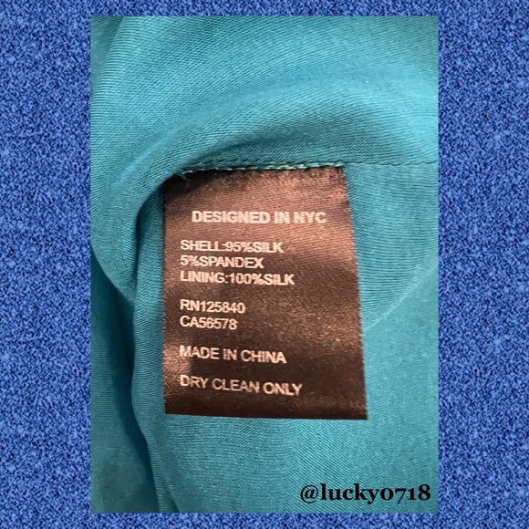 Intermix NWT Teal Blue Parker Mini Dress Sz 4 - Picture 8 of 8